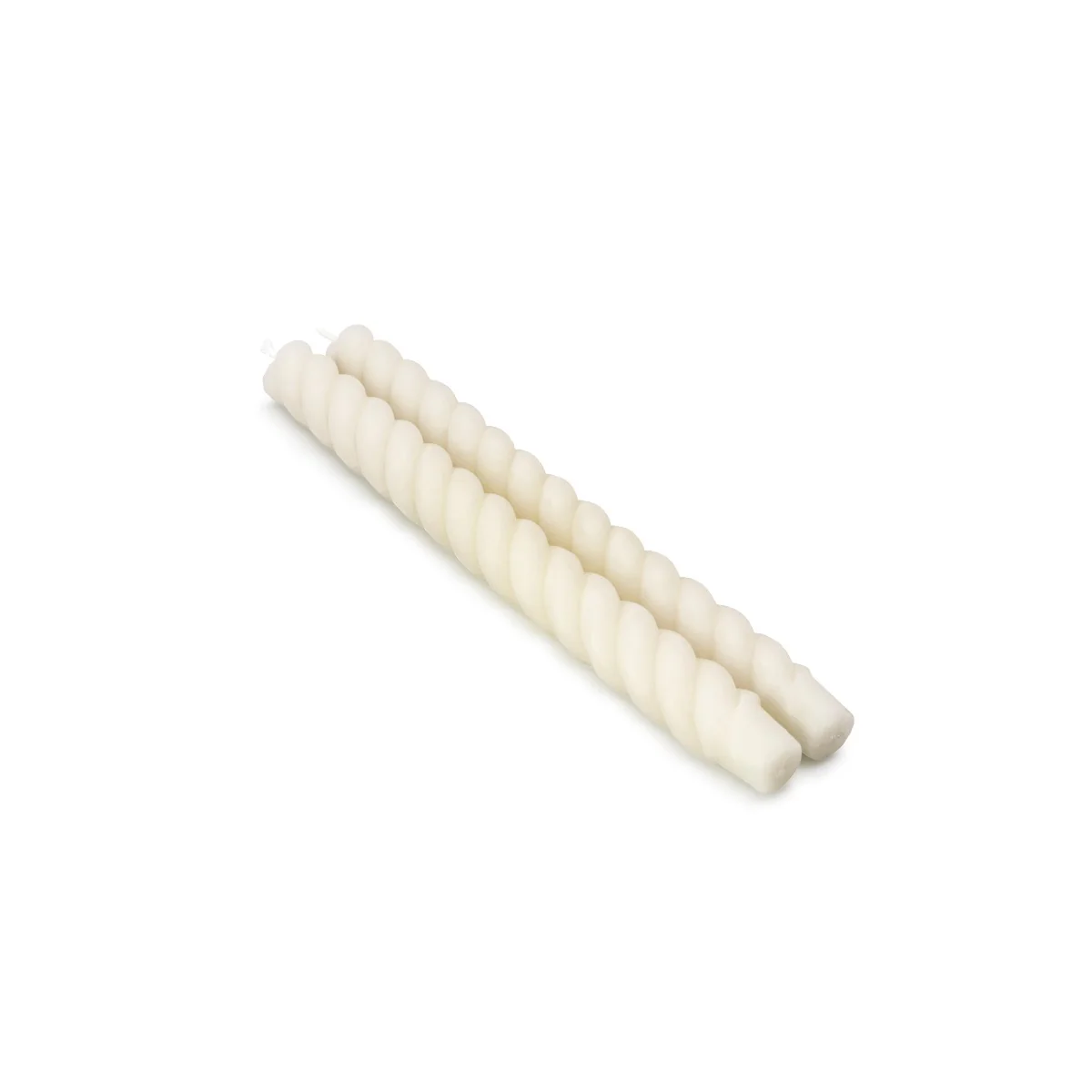 Rope Taper Candle, 10", Set of 2 — Cream - Image 2