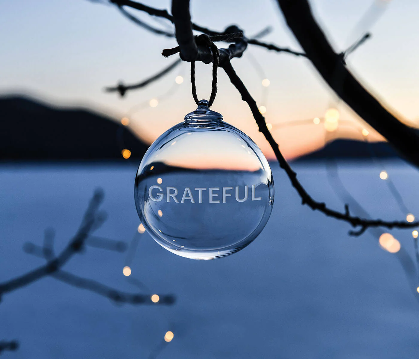 Round Ornament — GRATEFUL - Image 2