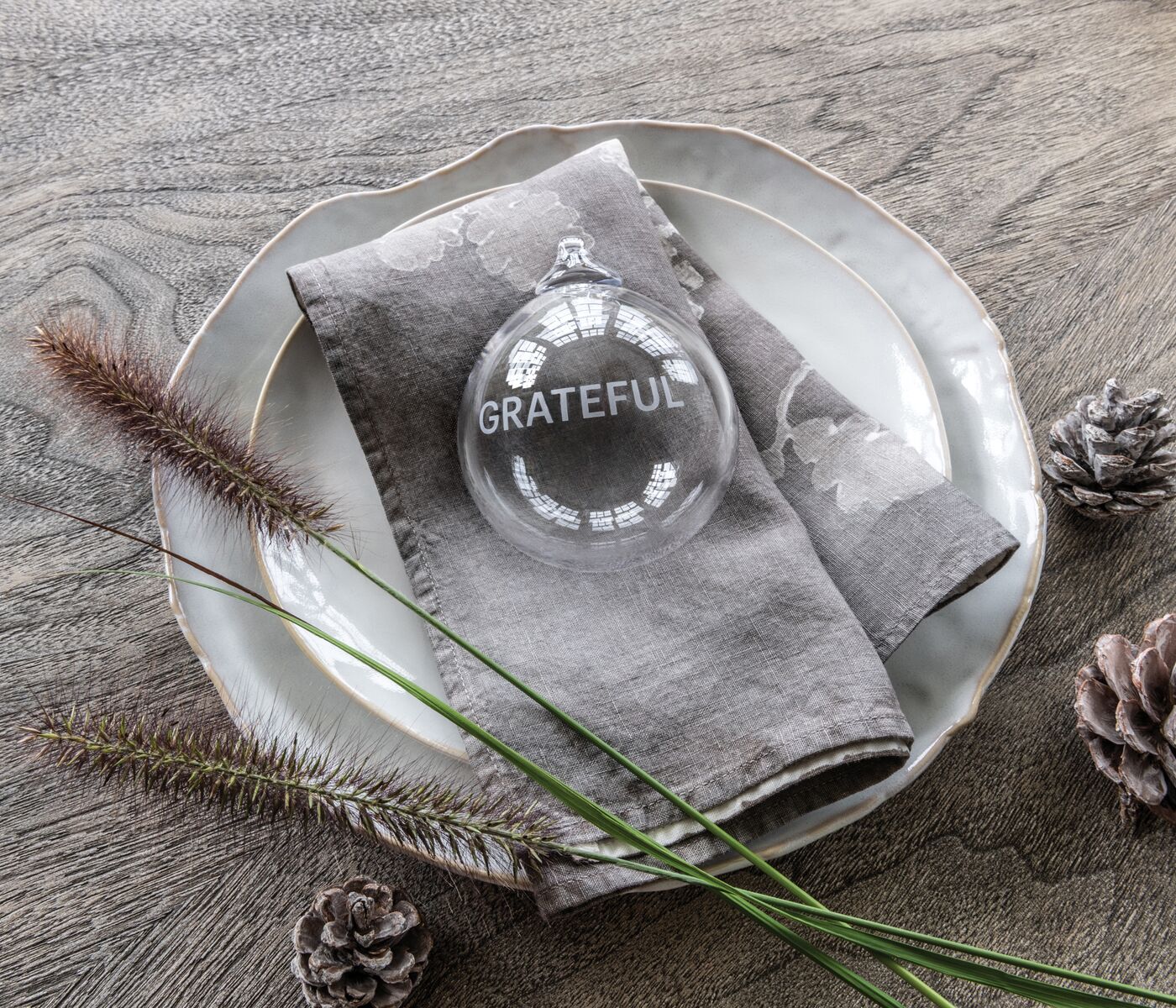 Round Ornament — GRATEFUL - Image 3