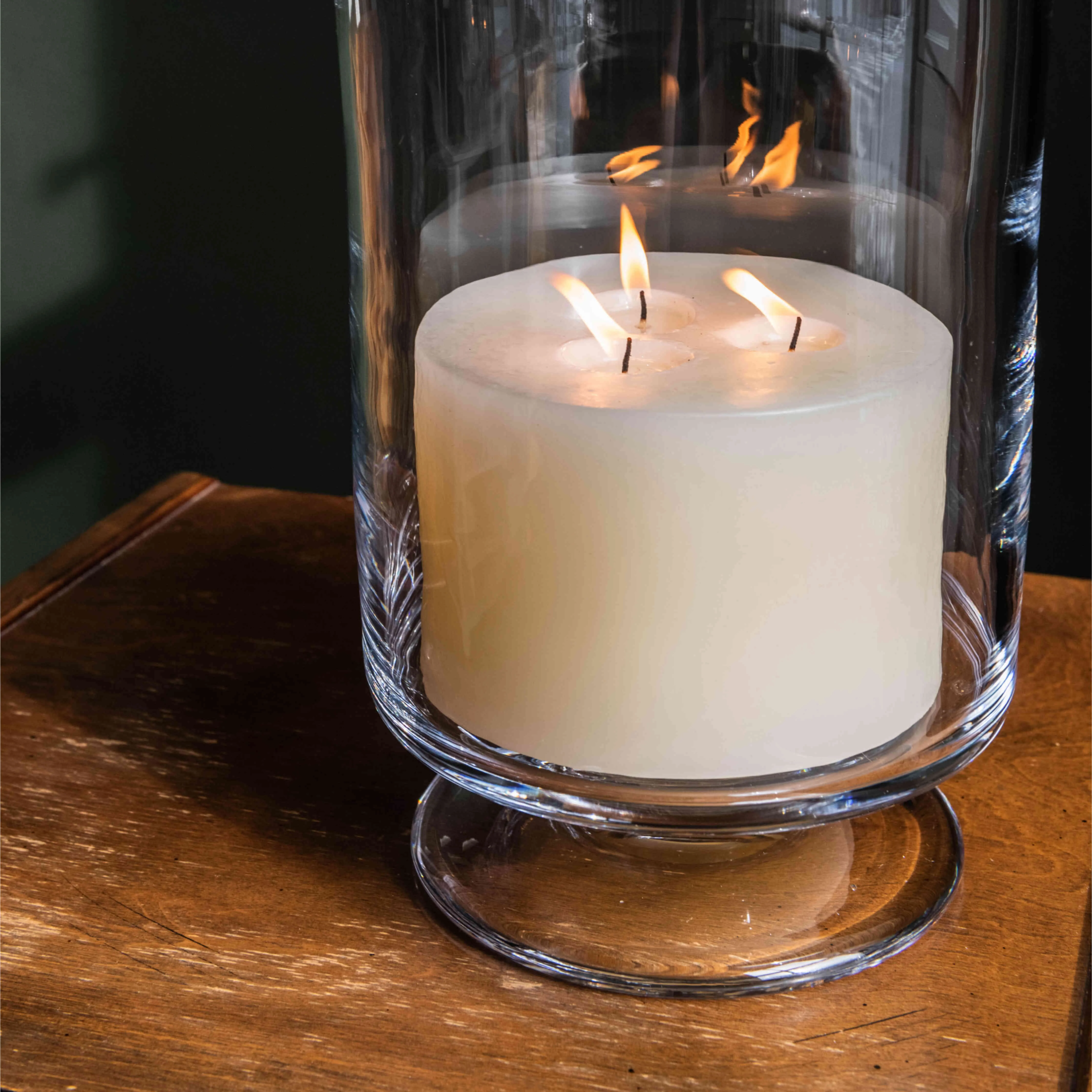 Pillar Candle, 6" x 4" — Ivory Three Wick - Image 3
