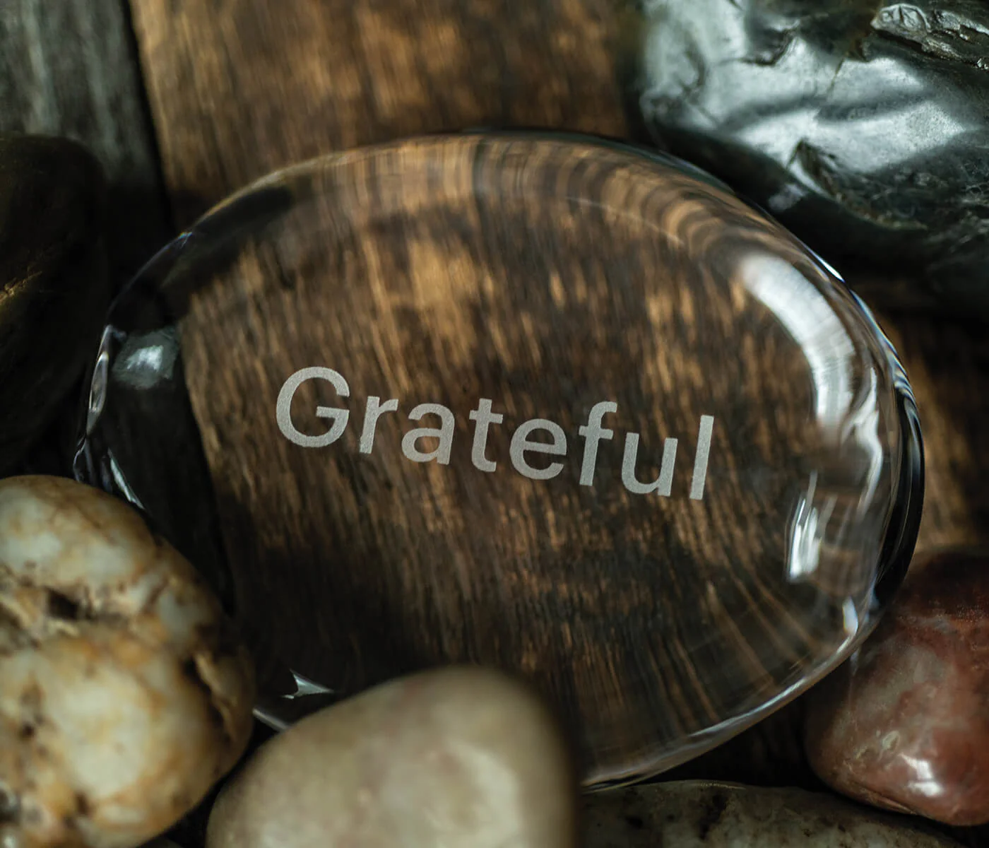 LoveYourBrain Intention Stone — GRATEFUL - Image 3