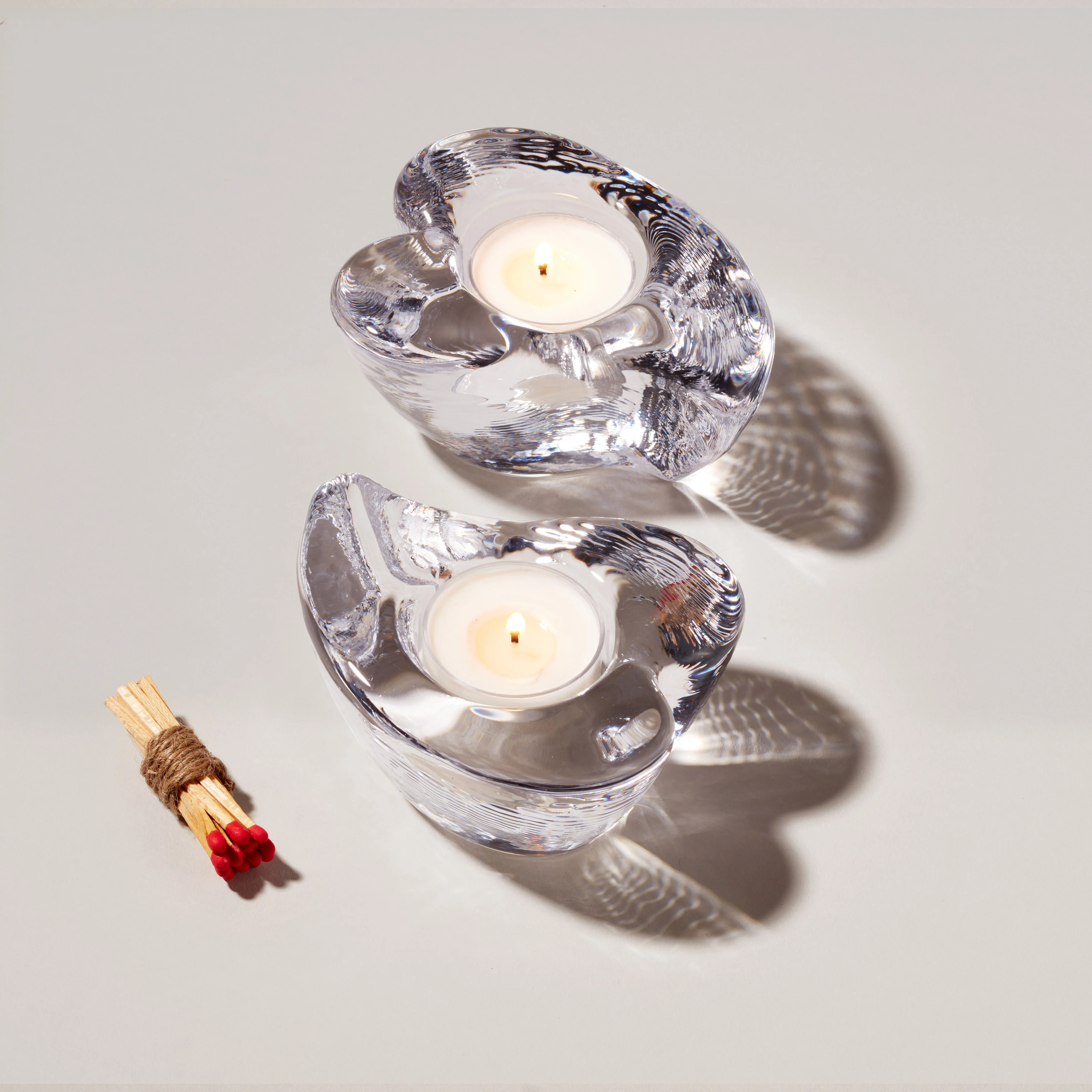 Twist Heart Tealight in Gift Box - Set of 2 - Image 2